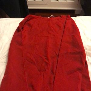 Red cashmere sweater